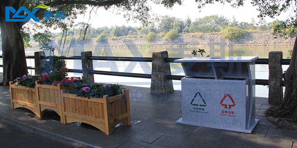 南沙濕地采購大理石垃圾桶